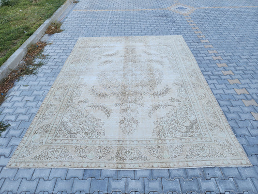 Vintage Neutral Large Rug 9x12 ft - skua221