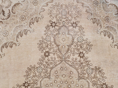 Beige Brown Vintage Rug 9x12 ft - sku1463