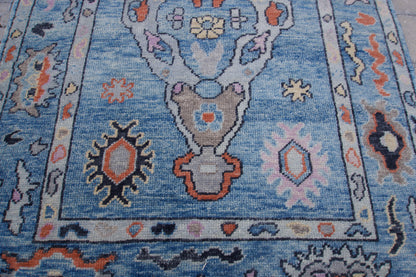 Oushak Hand Knotted Rug 4x6 ft - sku1648