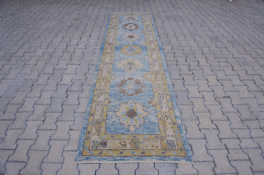 Oushak Hand Knotted Runner Rug 3x11 ft - sku1657