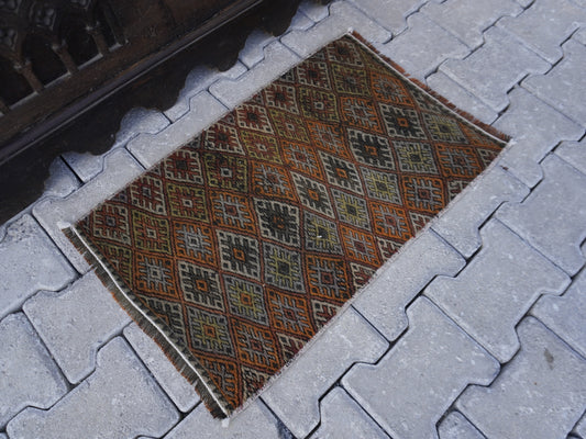 Hand Knotted Doormat 2x3 ft - skuy73