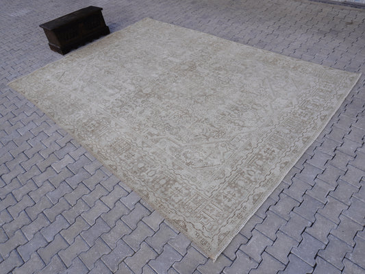 Neutral Area Vintage Rug 9x12 ft - sku2020