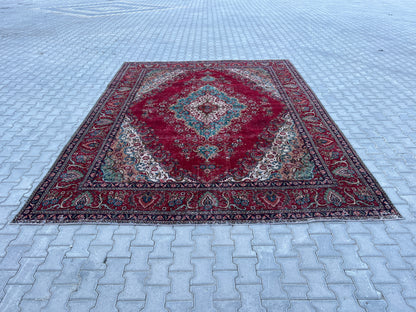 Red Vintage Rug 10x13 ft - sku1266