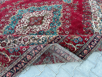 Red Vintage Rug 10x13 ft - sku1266