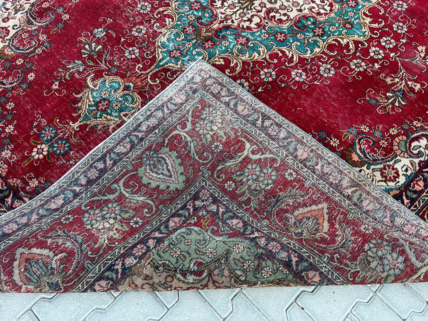 Red Vintage Rug 10x13 ft - sku1266