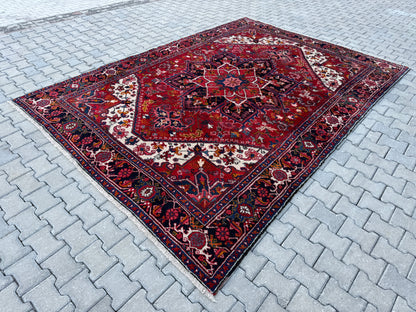 Red Vintage Rug 8x11 ft - sku1600