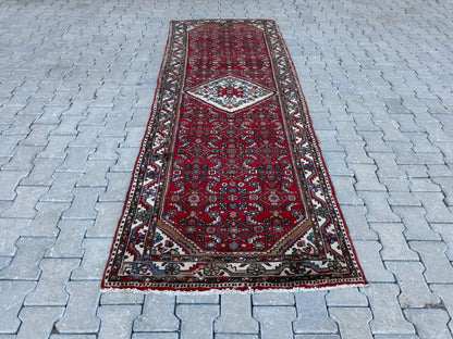 Vintage Wool Runner Rug 3x9 ft - sku1685