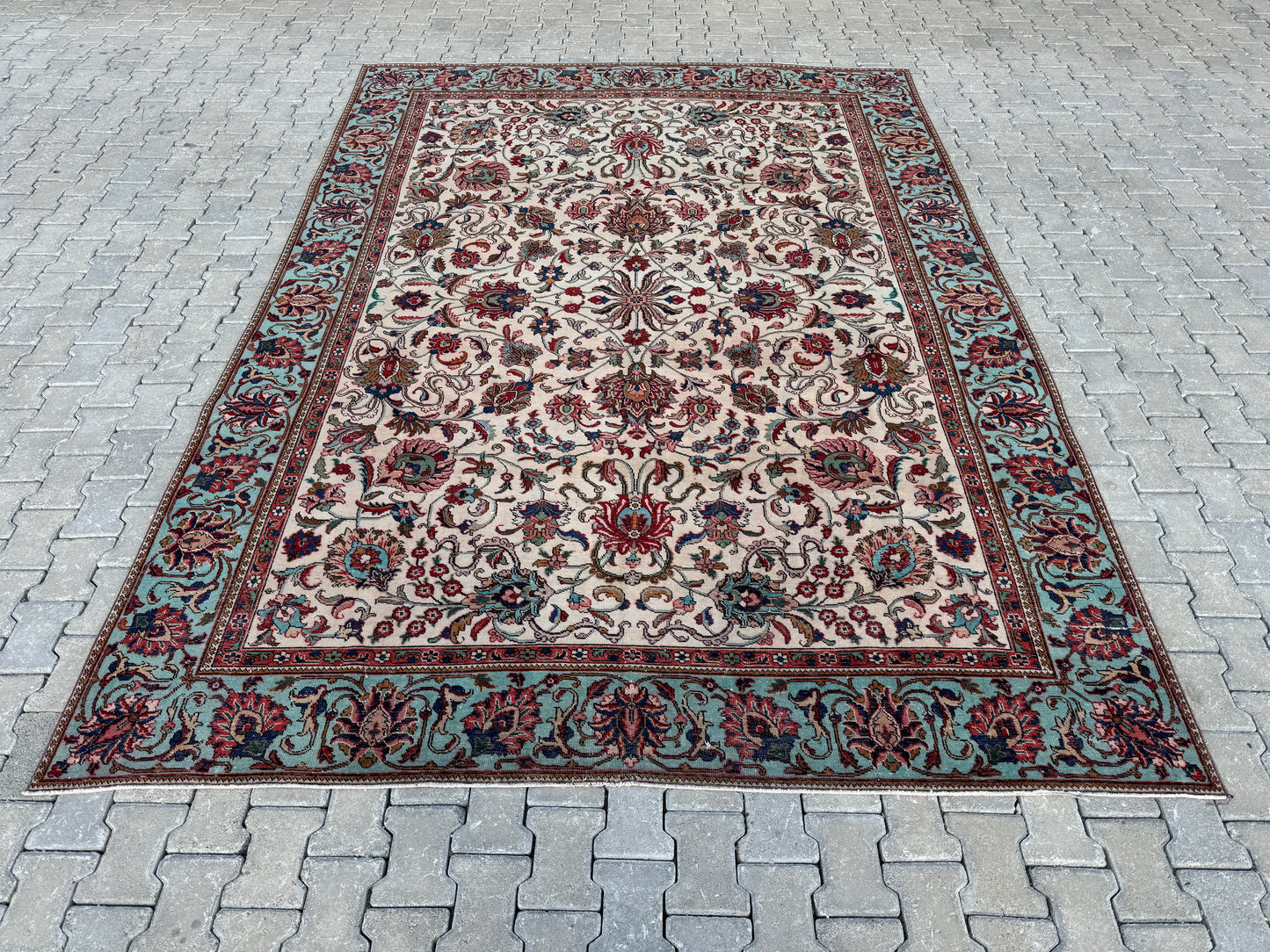 Persian Rug 9x12 ft | Hand-Knotted Seven Mountain Flowers Design | sku1202