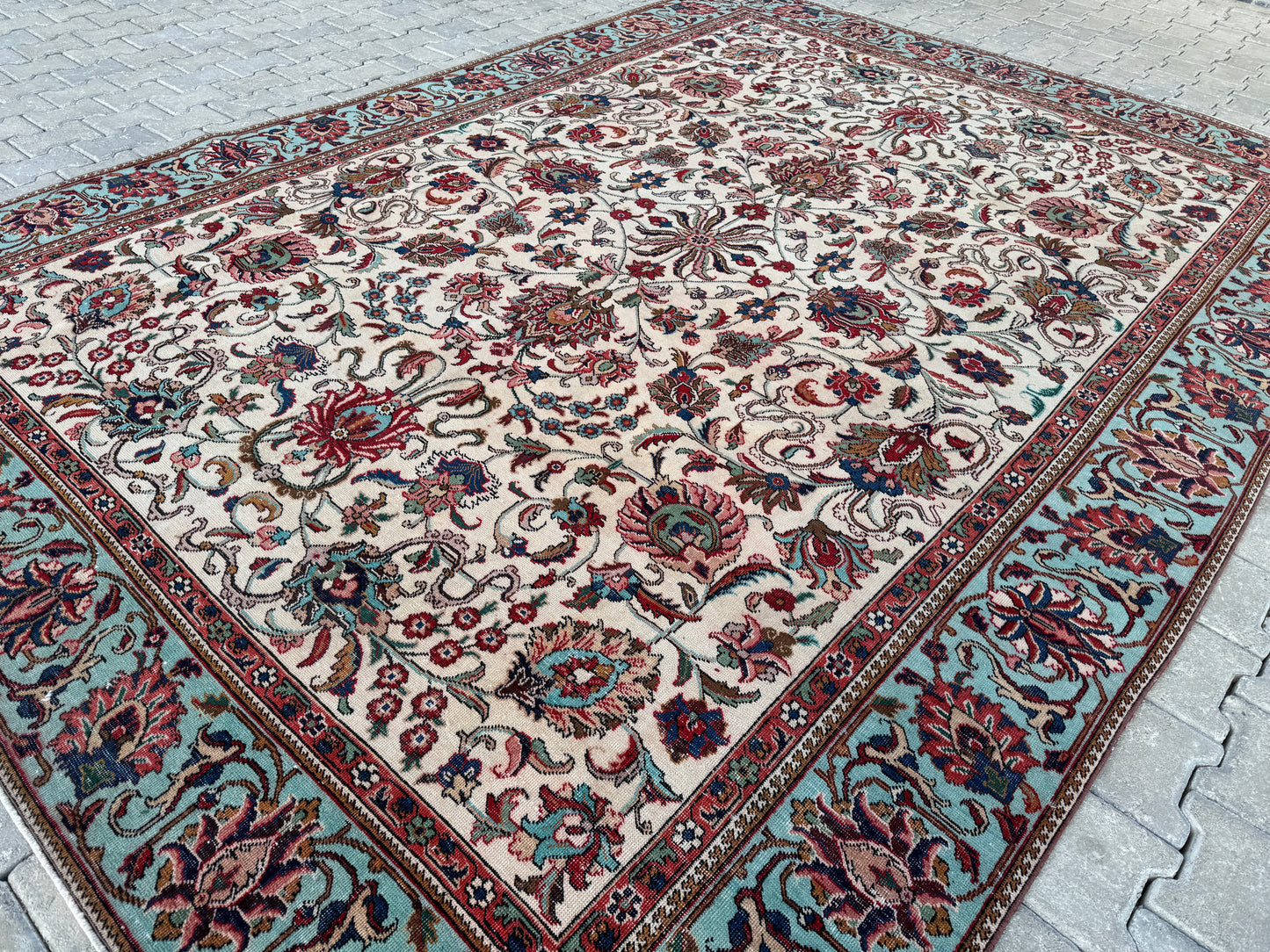 Persian Rug 9x12 ft | Hand-Knotted Seven Mountain Flowers Design | sku1202