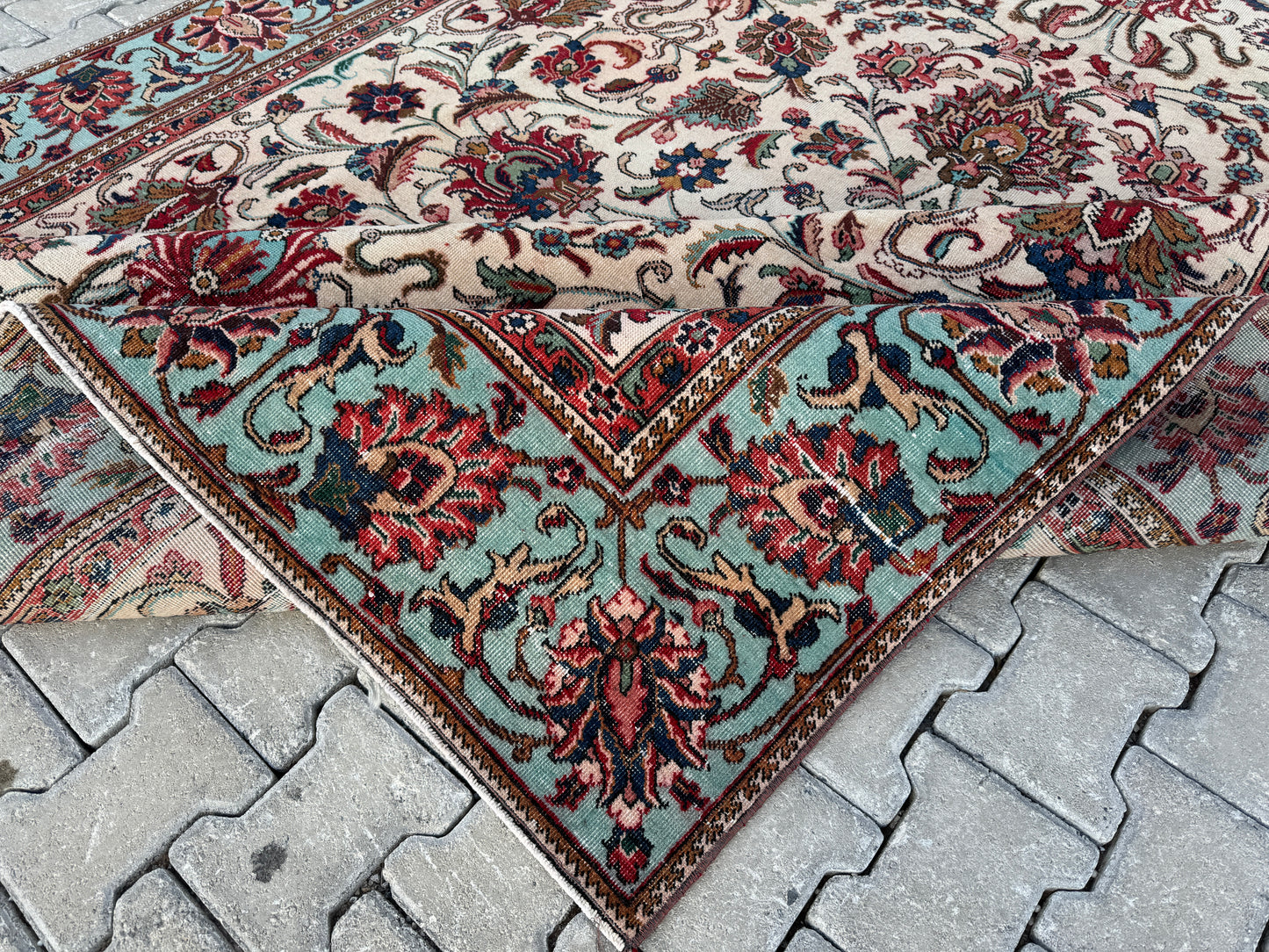 Persian Rug 9x12 ft | Hand-Knotted Seven Mountain Flowers Design | sku1202