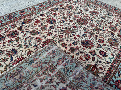 Persian Rug 9x12 ft | Hand-Knotted Seven Mountain Flowers Design | sku1202